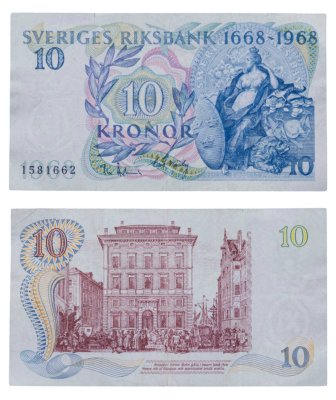 купить Швеция 10 крон 1968