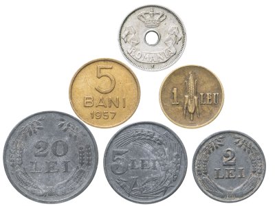 купить Румыния набор из 6 монет 1906-1957