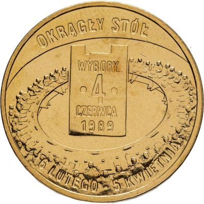 купить Польша 2 злотых 2009 "Всеобщие выборы 4 июня 1989. Польский путь к свободе"