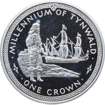 купить Остров Мэн 1 крона 1979 "1000 лет Тинвальду - Ост-индский корабль"