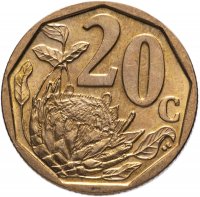купить Южная Африка (ЮАР) 20 центов 1993-2015 (VF-XF)