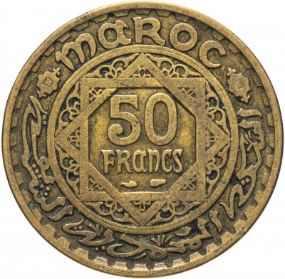 купить Марокко 50 франков 1952 год