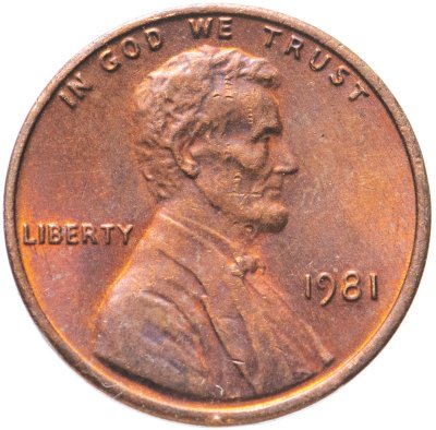 купить США 1 цент (cent) 1981 Мемориал Линкольна (Lincoln Memorial Cent)