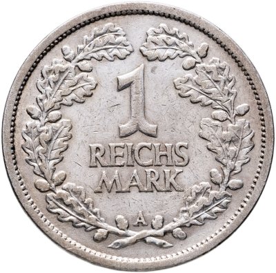 купить Германия 1 рейхсмарка (reichsmark) 1925, знак монетного двора "A" — Берлин