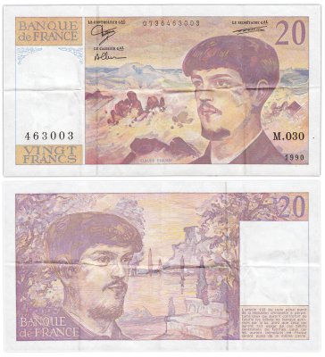 купить Франция 20 франков 1990 года (Pick 151)