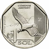Купить Перу 1 новый соль 2017 "Фауна Перу - Андский кондор (Vultur gryphus)"