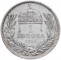 Купить Австро-Венгрия 1 крона 1915, монета для Венгрии