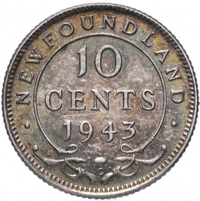 купить Канада, Ньюфаундленд 10 центов 1943