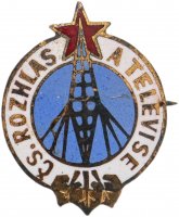 купить Знак "Чешское радио-телевидение", латунь, эмаль, Чехословакия, 1960-1980 гг.