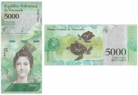 купить Венесуэла 5000 боливар 2016 (2017) (Pick 97с) 13.12.2017