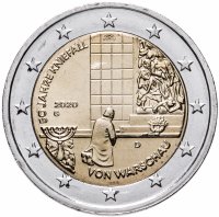 Купить Германия 2 евро 2020 G "50-летие коленопреклонения в Варшаве"