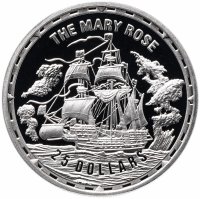 Купить Соломоновы острова 25 долларов 2005 "Легендарные боевые корабли - The Mary Rose ("Мэри Роуз"), флот Великобритании"