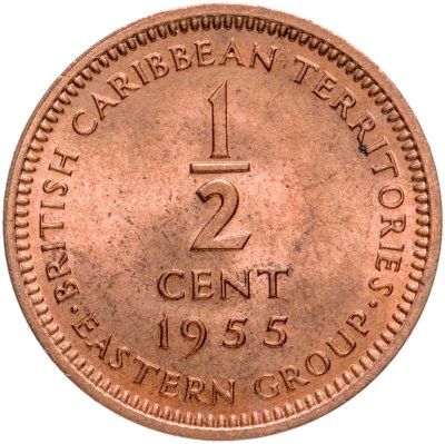 купить Британские Карибские Территории (Восточные Карибы) 1/2 цента 1955