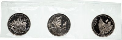 купить Жетоны "300 лет Российскому военно-морскому флоту (3 штуки набор)