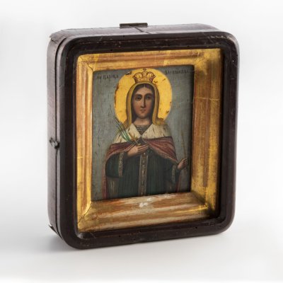 купить Икона "Святая мученница Царица Александра", дерево, масло, олифа, Российская империя, 1900-1917 гг.