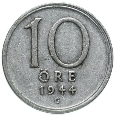купить Швеция 10 эре (ore) 1944