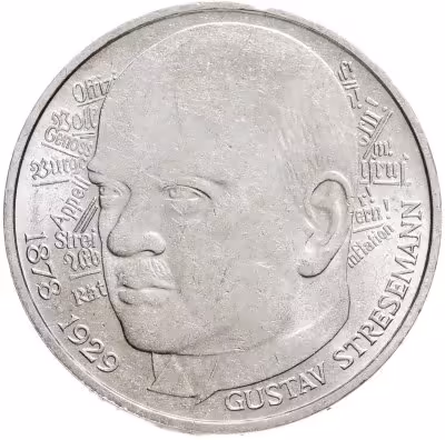 купить Германия 5 марок (deutsche mark) 1978 100 лет со дня рождения Густава Штреземана