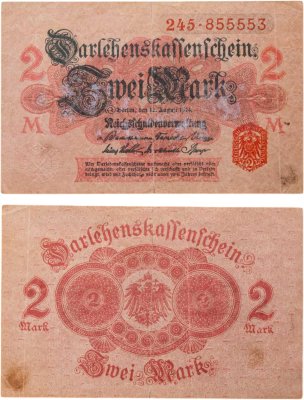 купить Германия 2 марки 1914