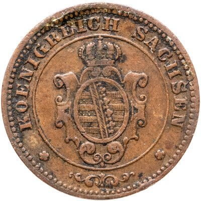 купить Германия, Саксония 1 пфенниг 1865