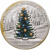 купить Науру 10 долларов (dollars) 2008 "Новый год - Ёлочка"