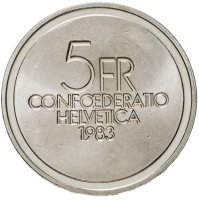 купить Швейцария 5 франков (francs) 1983 "100 лет со дня рождения Эрнеста Ансерме"