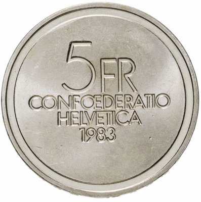 купить Швейцария 5 франков (francs) 1983 "100 лет со дня рождения Эрнеста Ансерме"