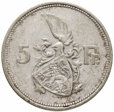 купить Люксембург 5 франков (francs) 1929