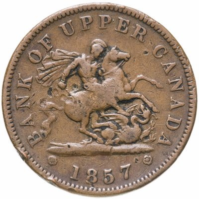 купить Канада, провинция Верхняя Канада, банковский жетон 1 пенни (penny) 1857