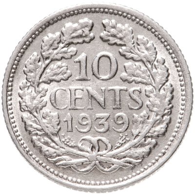 купить Нидерланды 10 центов (cents) 1939