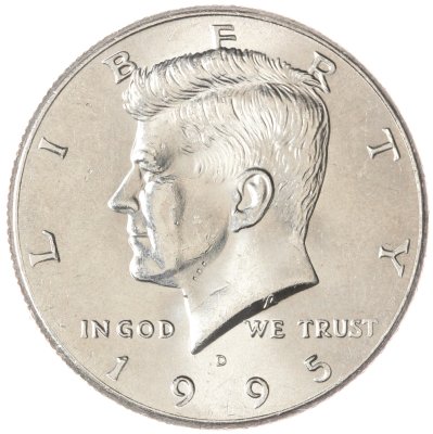 купить США 50 центов (1/2 доллара, half dollar) 1995 D Kennedy Half Dollar (Кеннеди) знак монетного двора "D" - Денвер