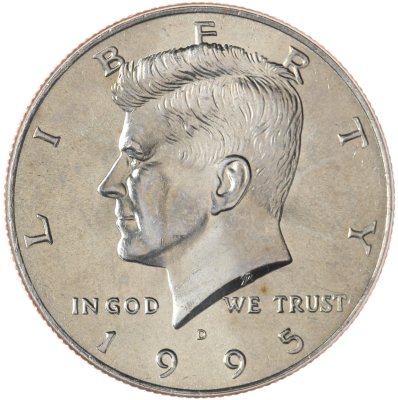купить США 50 центов (1/2 доллара, half dollar) 1995 D Kennedy Half Dollar (Кеннеди) знак монетного двора "D" - Денвер