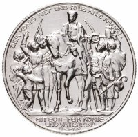 купить Германия (Империя) 2 марки (mark) 1913 100 лет Победы над Наполеоном под Лейпцигом (Битва народов)