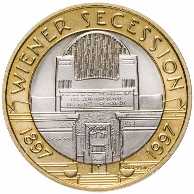 купить Австрия 50 шиллингов (shillings) 1997 100 лет Венскому сецессиону