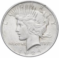 Купить США 1 доллар (dollar) 1924 Peace Dollar (мирный доллар)