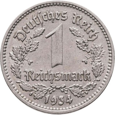 купить Германия (Третий рейх) 1 рейхсмарка (reichsmark) 1934