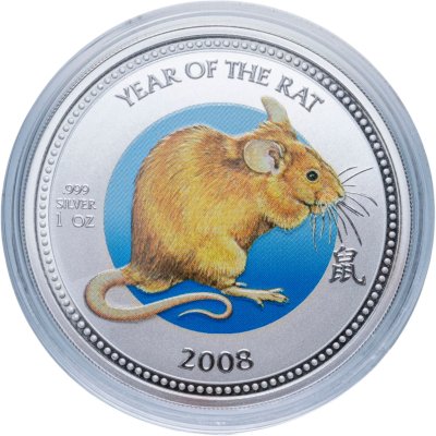купить Острова Питкэрн 2 доллара 2008 Proof "Китайский гороскоп - год крысы"