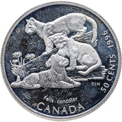 купить Канада 50 центов (cents) 1996 "Детёныши диких животных - Котята пумы"