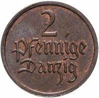 купить Данциг 2 пфеннига (pfennig) 1923