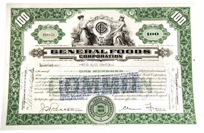 купить Акция США GENERAL FOODS CORPORATION, 1939 г.