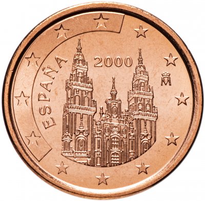 купить Испания 5 евроцентов (cents) 2000