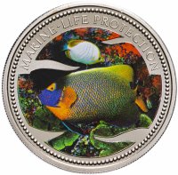 Купить Палау 1 доллар 2001 "Подводный мир - Вымирающие виды - Рыба type 2"