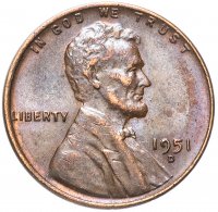 Купить США 1 цент 1951 D