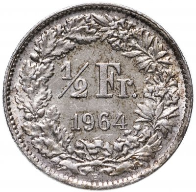 купить Швейцария 1/2 франка 1964