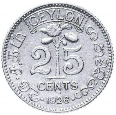 купить Цейлон 25 центов (cents) 1926