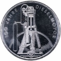 Купить ФРГ 10 марок 1997 "100 лет дизельному двигателю" (F)