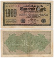 купить Германия 1000 марок 1922 Pick 76d(7)