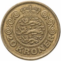 Купить Дания 20 крон (kroner) 1990