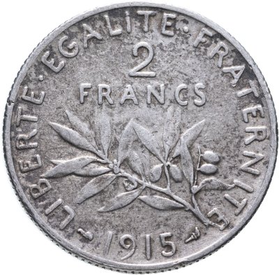 купить Франция 2 франка (francs) 1915
