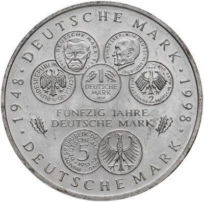 купить Германия 10 марок 1998 "50 лет Немецкой марке"