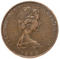 купить Остров Мэн 1 пенни (penny) 1984 "500 лет Геральдической палате"